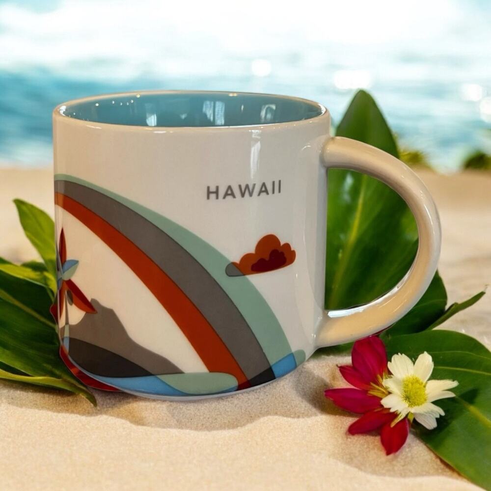 Starbucks Hawaii You Are Here Mug 14oz Coffee Cup Tropical Island EUC